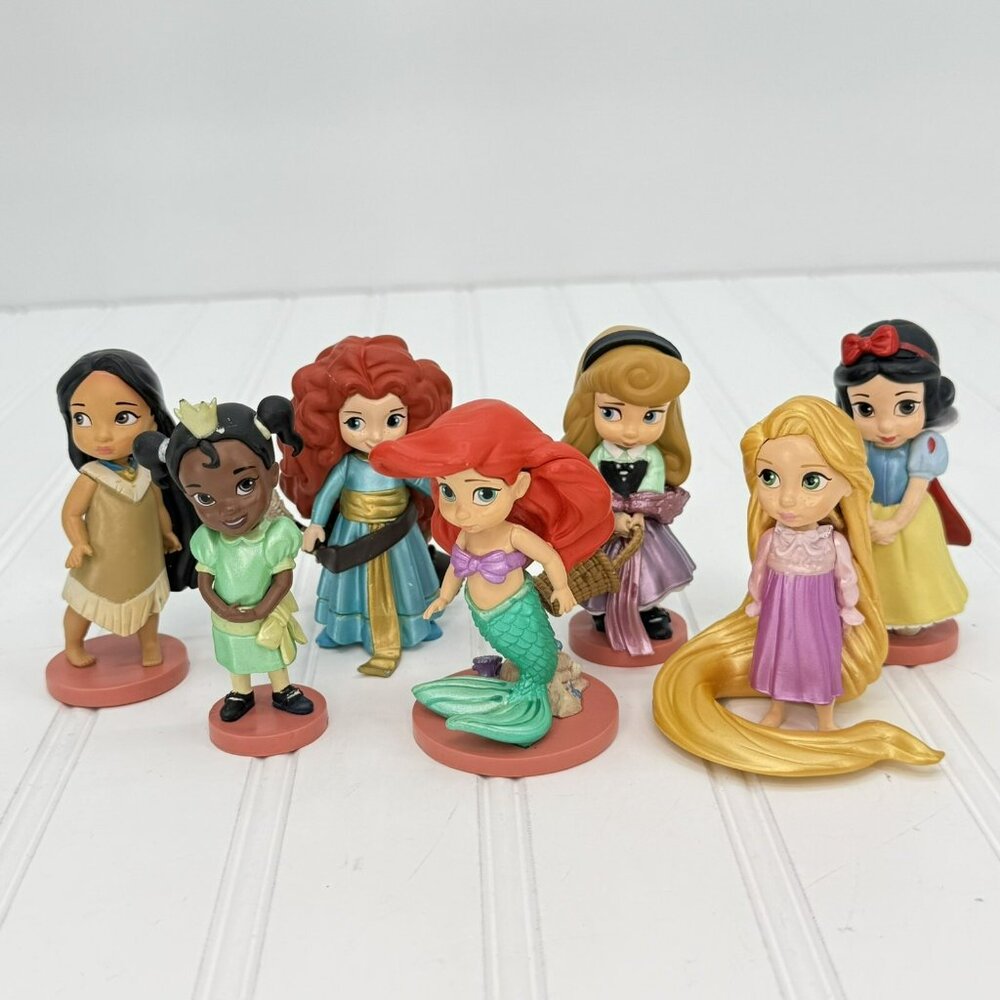 Disney Animators Collection Toddler Princess PVC Figures Toys (Lot of 7)